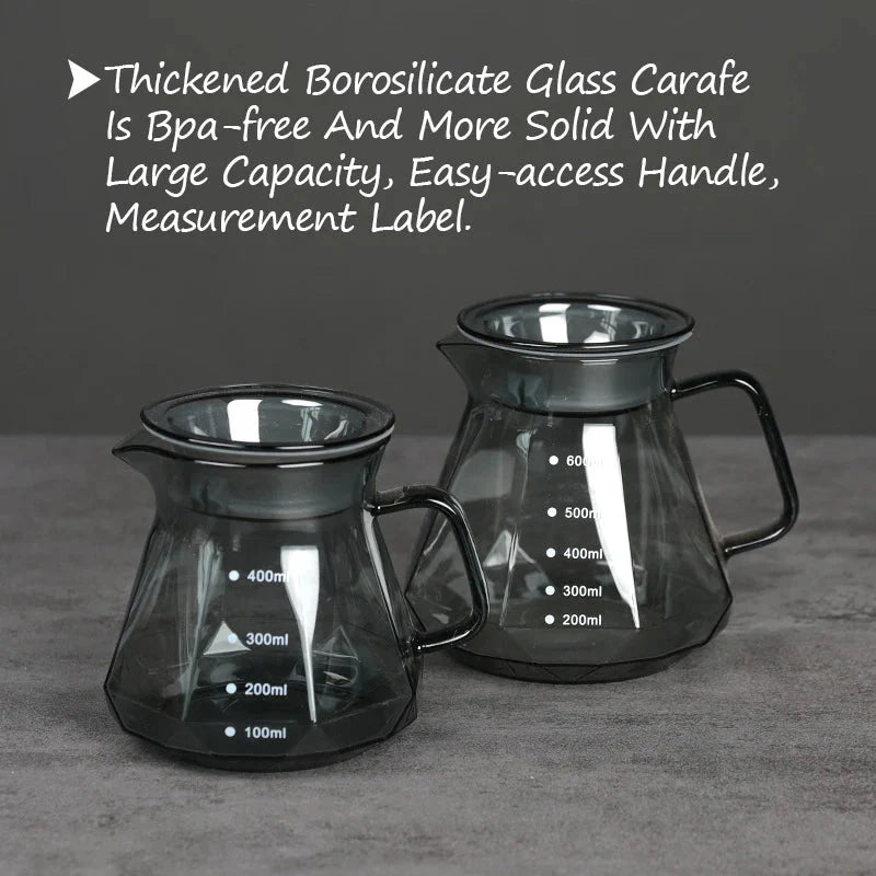 Klarer Glasbereich Kaffee Server für Pour Over Kaffee und Teekanne | Brehn