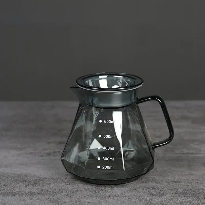Klarer Glasbereich Kaffee Server für Pour Over Kaffee und Teekanne | Brehn