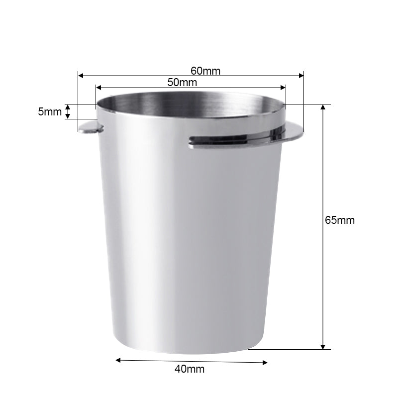 Kaffeemaßbecher Edelstahl Pulverteil passend für Espresso-Tamper | Brehn