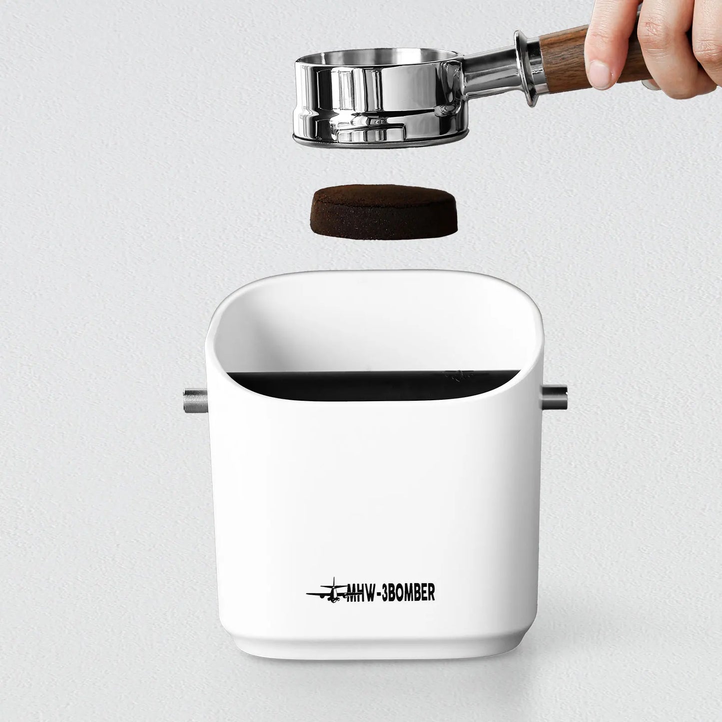 Kaffeesatz Schlagbox Quadrat Abnehmbare Schlagstange und Rutschfeste Basis | Brehn