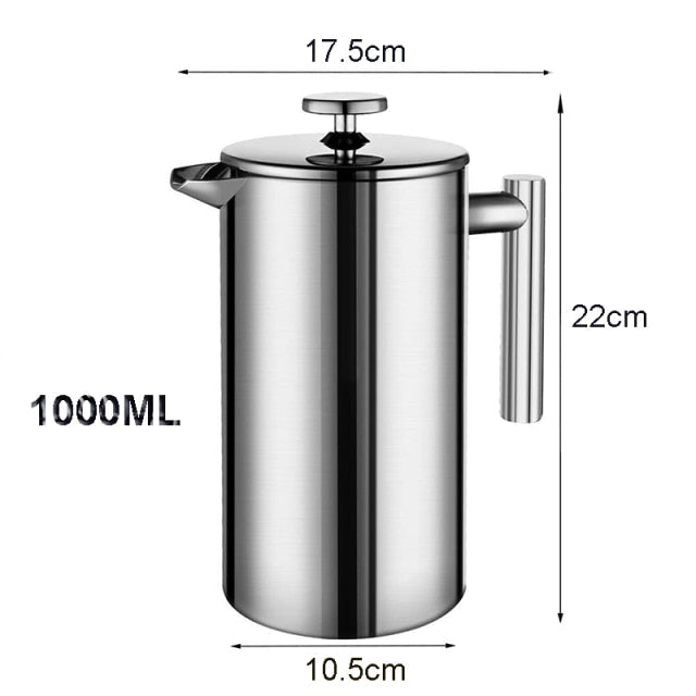 Kaffeemaschine French Press Edelstahl Espressokaffeemaschine | Brehn
