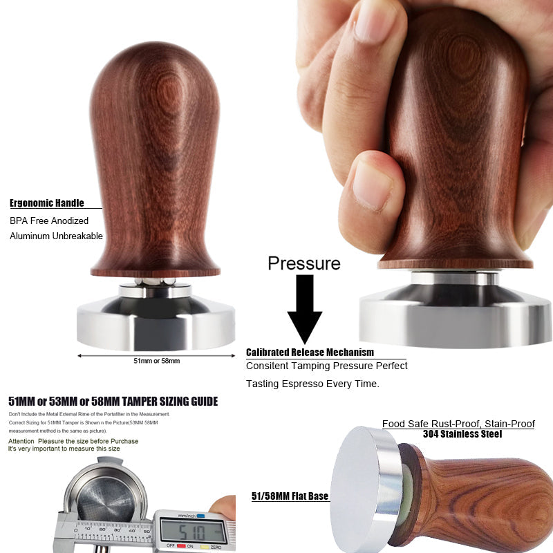 Kaffee Tamper Edelstahl Elastizität Einstellbarer Druck Tamper | Brehn
