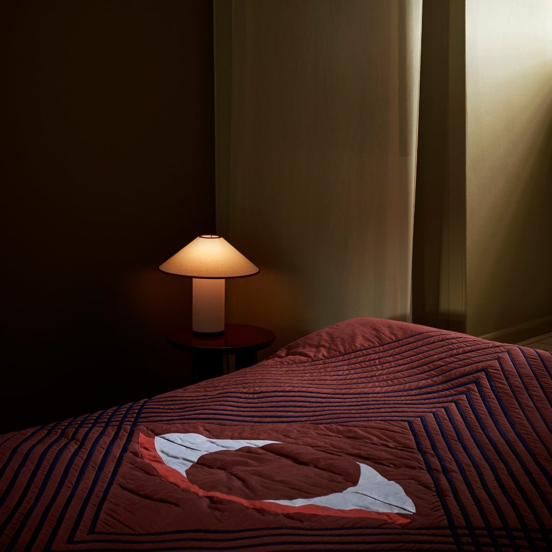 Tischlampe mit Stoffschirm – Lunara | Brehn