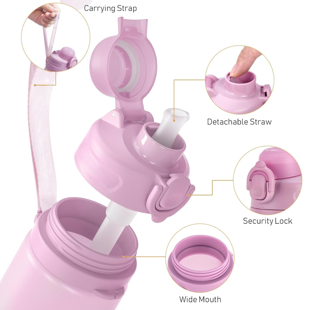 Zusammenfaltbare 600-ml-Silikon-Wasserflasche – auslaufsicher und BPA-frei