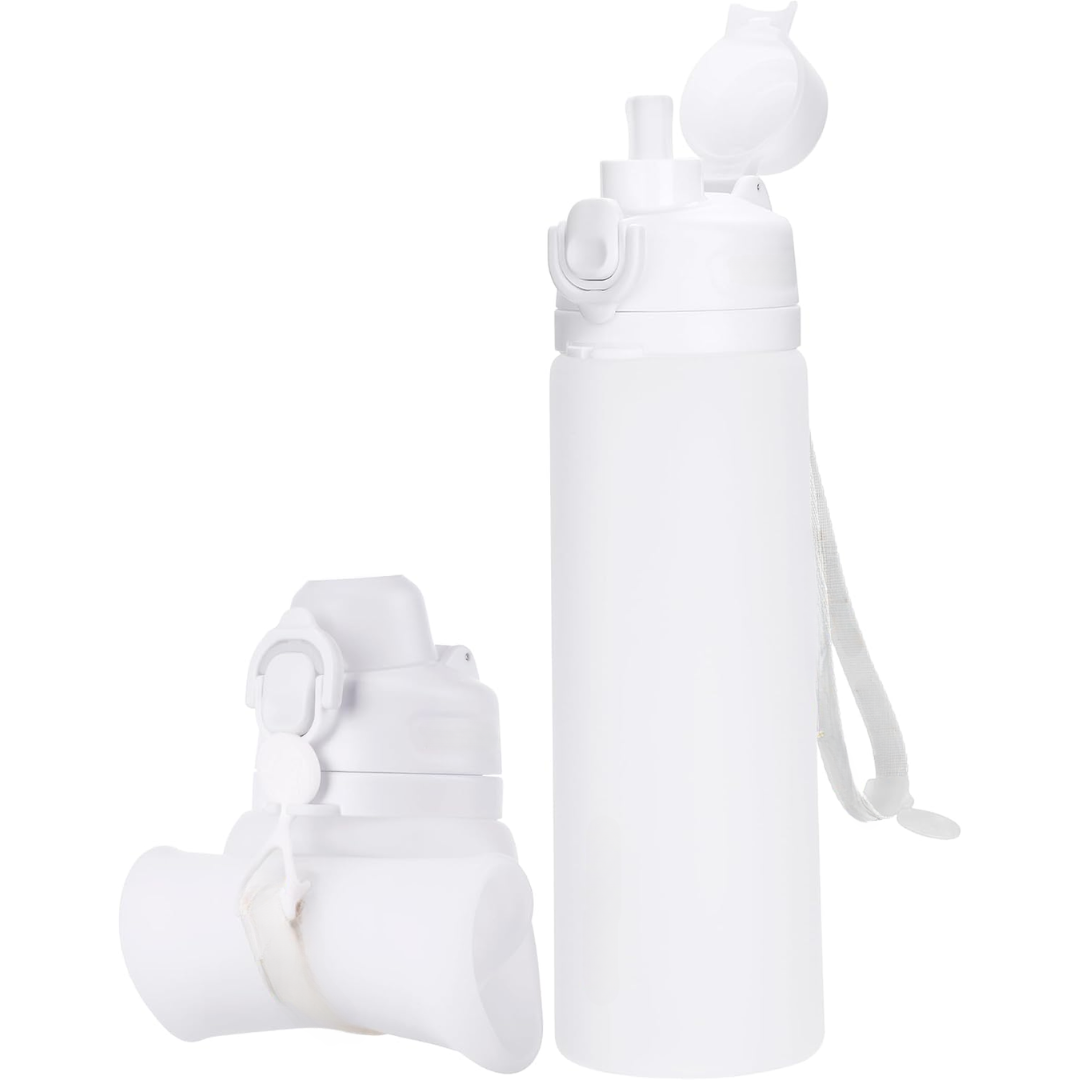 Zusammenfaltbare 600-ml-Silikon-Wasserflasche – auslaufsicher und BPA-frei