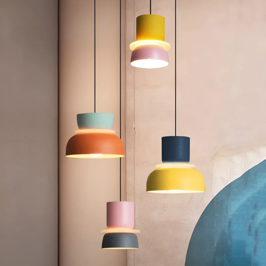 Brehn | Farbige und Trendige Macaron LED Pendelleuchte - VividGlow