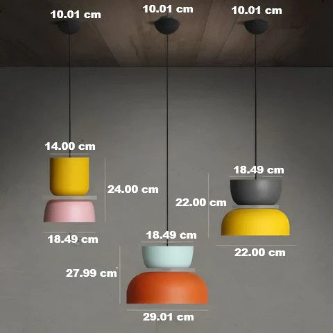 Brehn | Farbige und Trendige Macaron LED Pendelleuchte - VividGlow