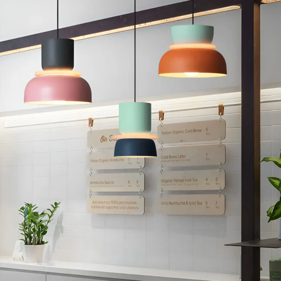 Brehn | Farbige und Trendige Macaron LED Pendelleuchte - VividGlow