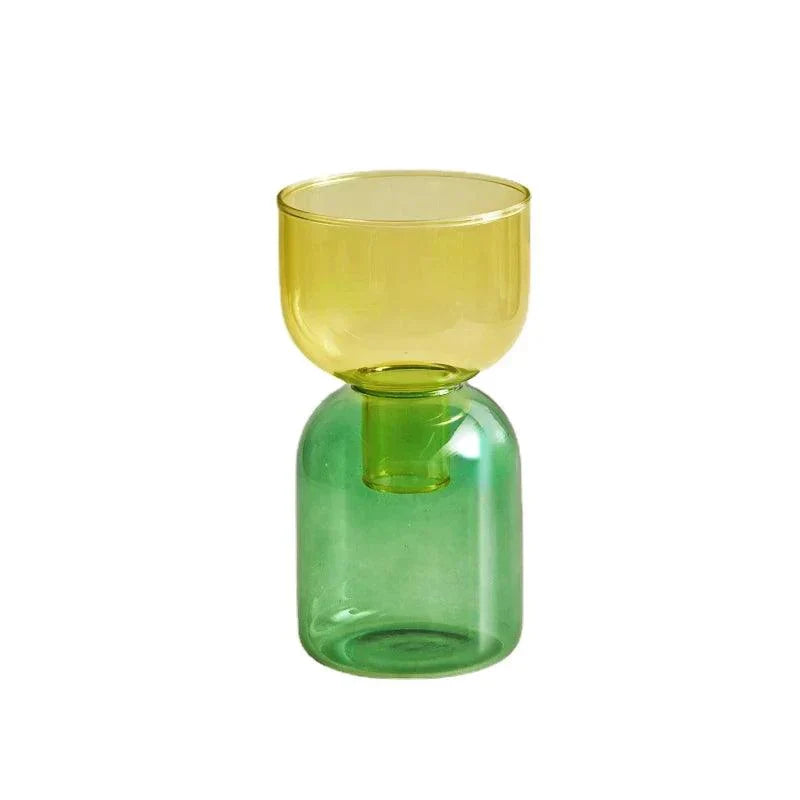 Zweiteilige Glasvase für den Bodletop-Stil