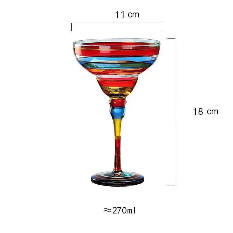 Buntes Margarita-Cocktailglas