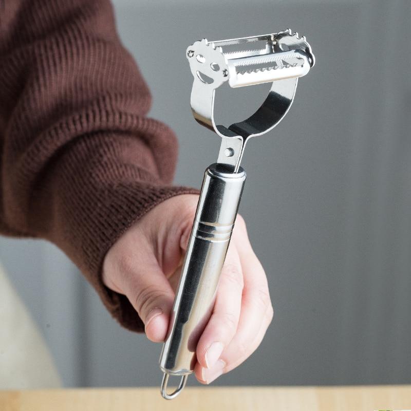 Bequemer Griff Multifunktionaler Ultra-scharfer Edelstahl-Gemüseschäler | Brehn