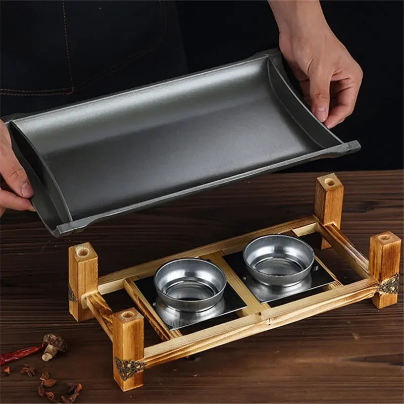 Kommerzielle Antihaft-BBQ-Platte Backform Gegrillter Fisch Eisenplatte | Brehn
