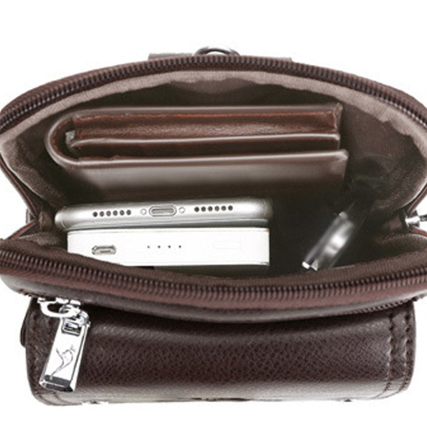 Kompakte PU-Leder-Crossbody-Tasche für Herren mit verstellbarem Tragegurt | Brehn