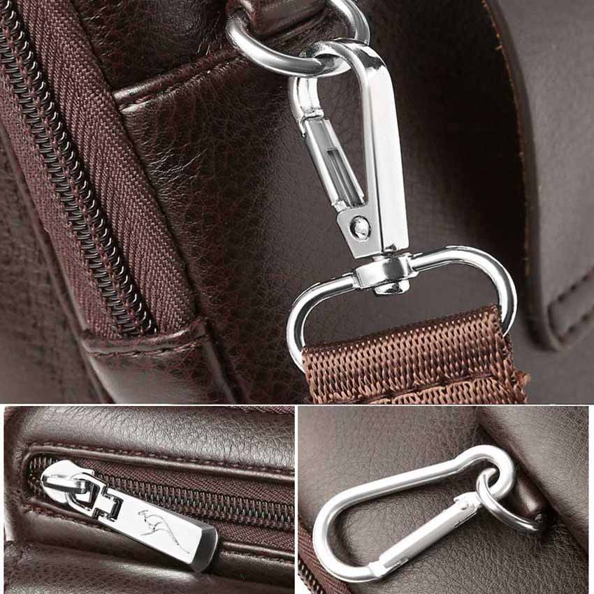 Kompakte PU-Leder-Crossbody-Tasche für Herren mit verstellbarem Tragegurt | Brehn