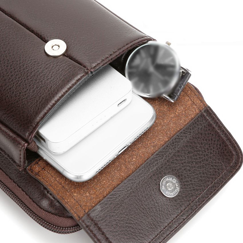 Kompakte PU-Leder-Crossbody-Tasche für Herren mit verstellbarem Tragegurt | Brehn