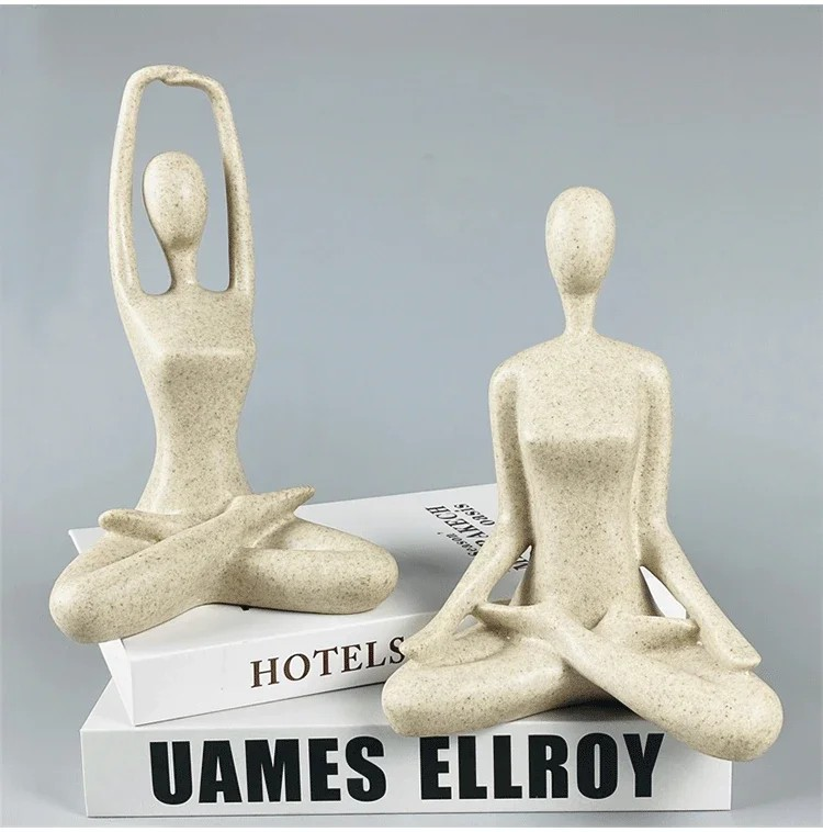 ZenJoy Frau in Yoga Figur – Moderne Innenraumdekoration aus Harz | Brehn