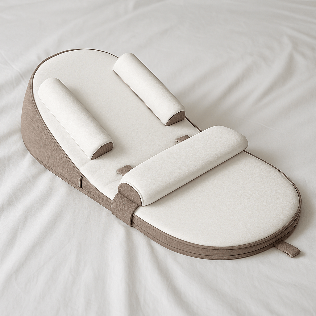 CozyCradle Kissen – Seitenschläferstütze mit Anti-Reflux-Neigung für Neugeborene