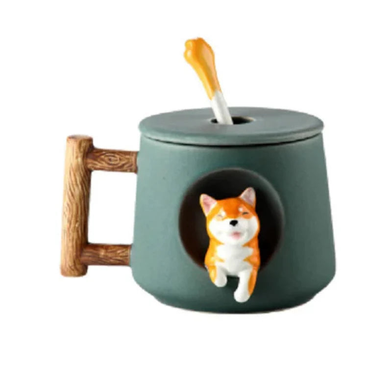 Kreative Cartoon Kaffee- und Teetasse Süße 3D Keramikwasserbecher | Brehn