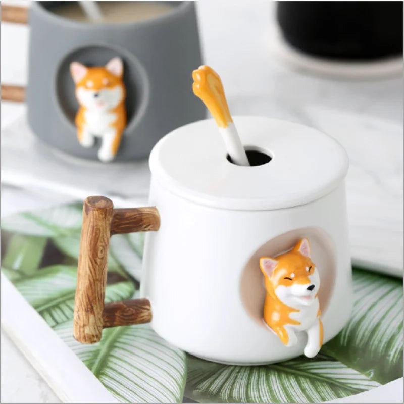 Kreative Cartoon Kaffee- und Teetasse Süße 3D Keramikwasserbecher | Brehn