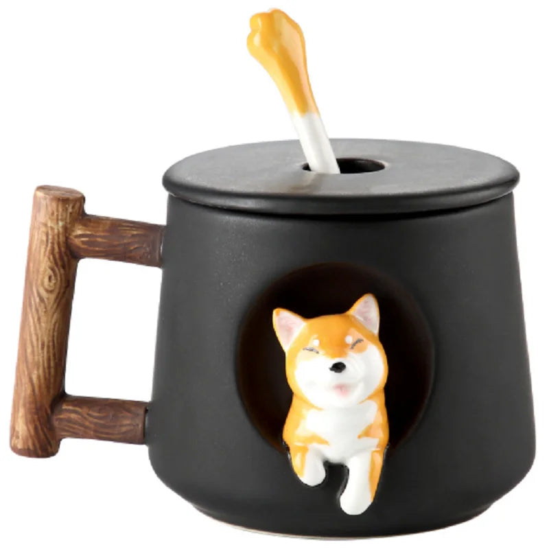 Kreative Cartoon Kaffee- und Teetasse Süße 3D Keramikwasserbecher | Brehn