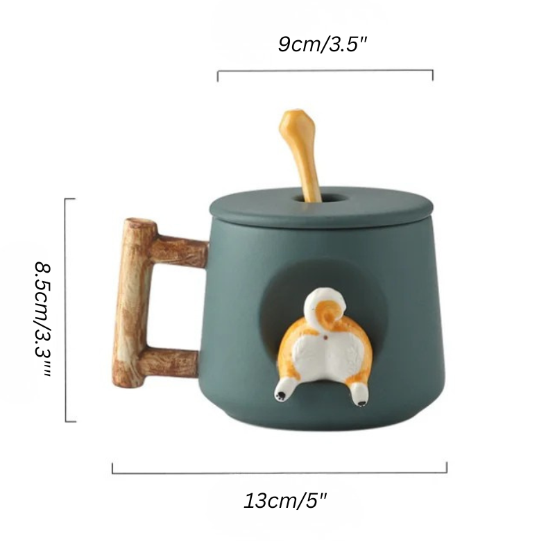 Kreative Cartoon Kaffee- und Teetasse Süße 3D Keramikwasserbecher | Brehn