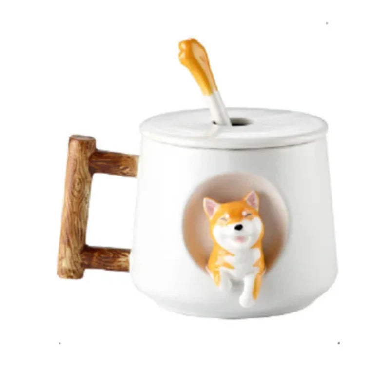Kreative Cartoon Kaffee- und Teetasse Süße 3D Keramikwasserbecher | Brehn