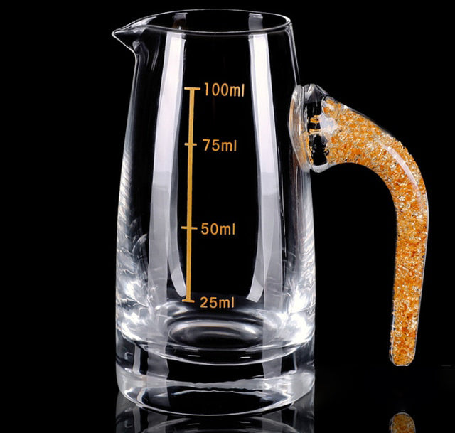 Kristall Likör Spirituosen Shot-Glas Box Gold Dicke Unterseite Weingläser | Brehn