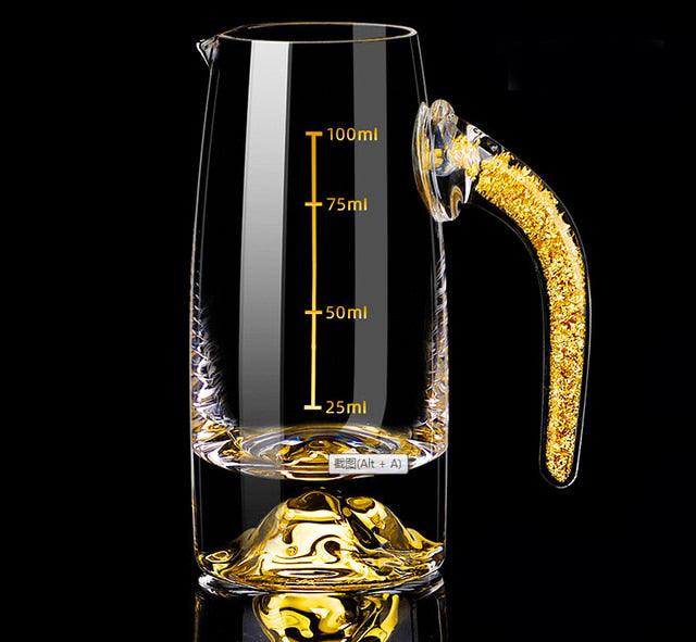 Kristall Likör Spirituosen Shot-Glas Box Gold Dicke Unterseite Weingläser | Brehn