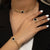 Brehn | Kubanisches Quadrat-Diamant-Halsband, Armband und Ring-Set