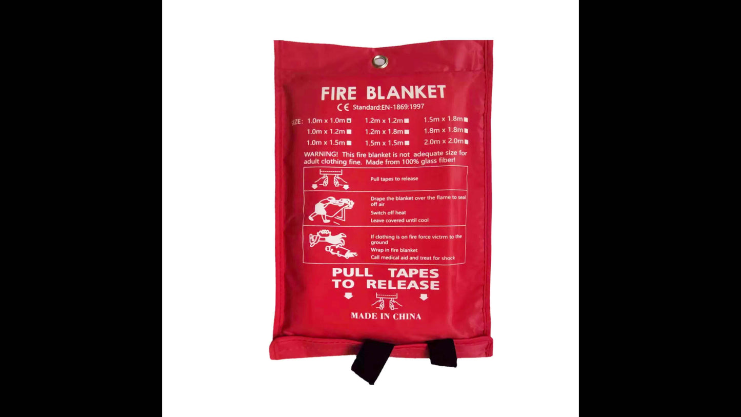 Feuerfestes Fiberglas-Feuerdecke – Kompakte Sicherheitsdecke für Zuhause, Küche und Auto | Brehn