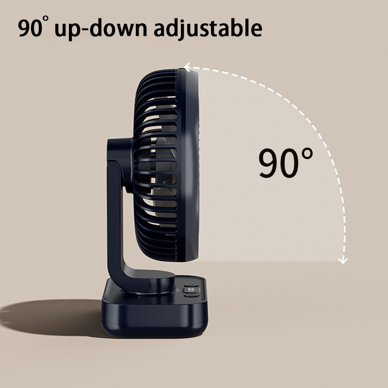 Tragbarer wiederaufladbarer USB-Schreibtischventilator mit 4 Geschwindigkeiten | Brehn