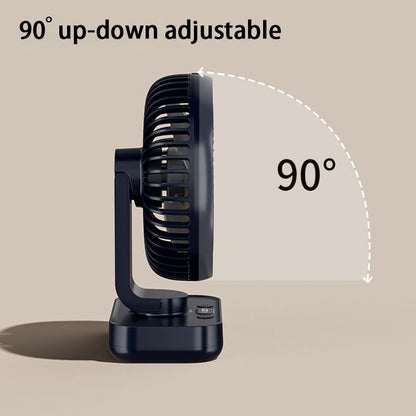 Tragbarer wiederaufladbarer USB-Schreibtischventilator mit 4 Geschwindigkeiten | Brehn