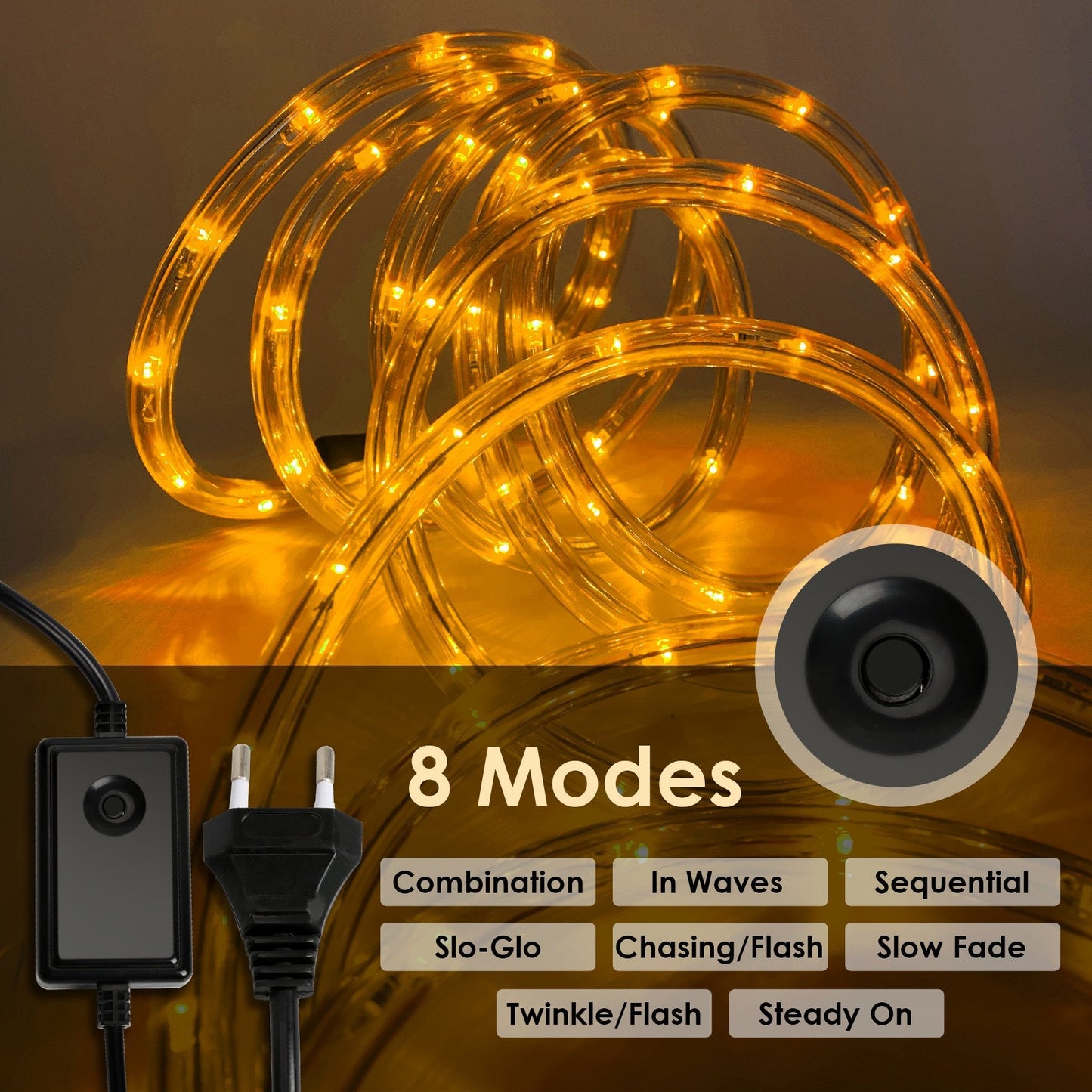 LED Lichterschlauch IP44 mit Timer 10m-50m | Brehn