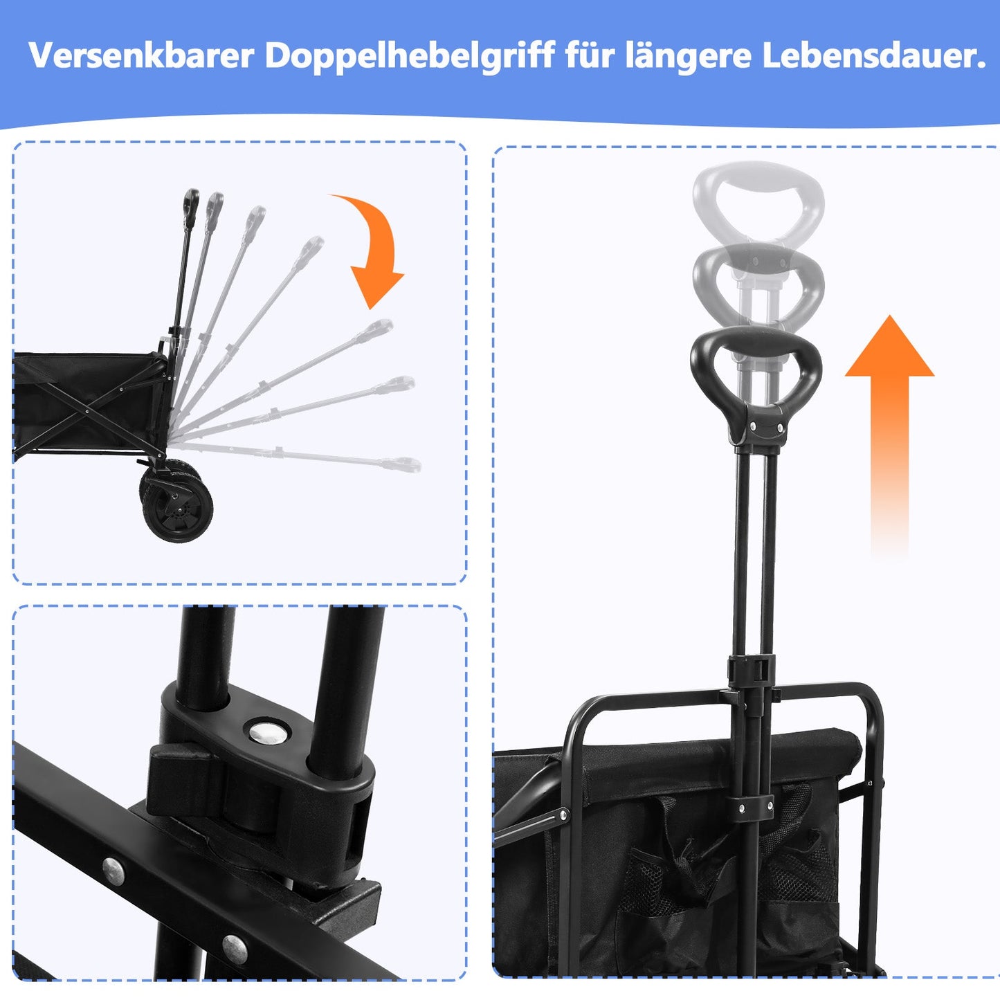Bollerwagen Kippwagen Transportwagen 100kg Belastbarkeit | Brehn