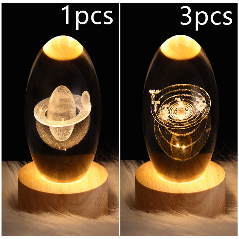 3D Galaxy Kristallkugel LED Nachtlicht | Brehn