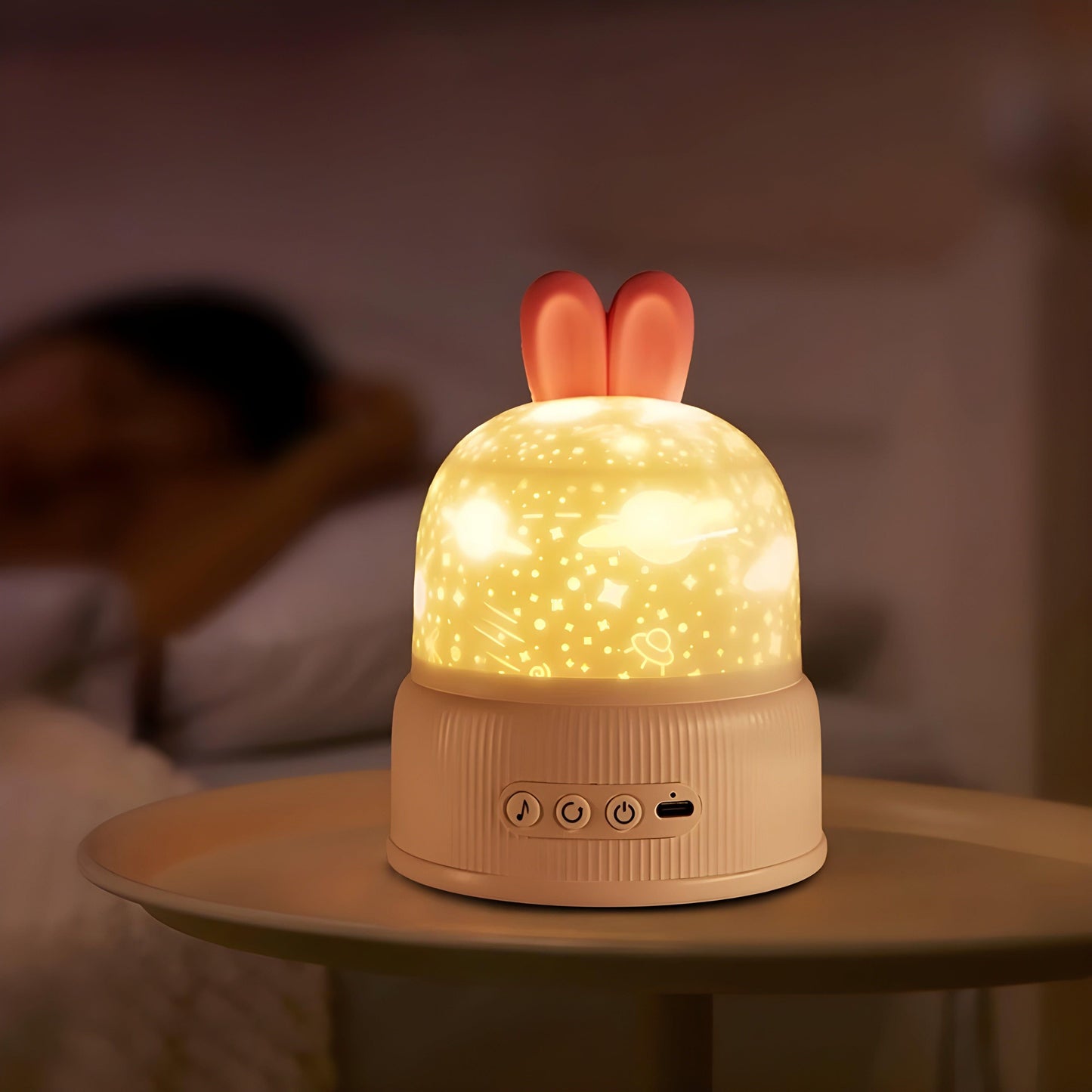 BunnyBeam Light – Niedliches Hasenprojektor-Nachtlicht für Kinder