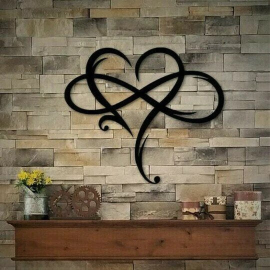 Endless Heart - Stahl Wanddekoration Metall Wandkunst