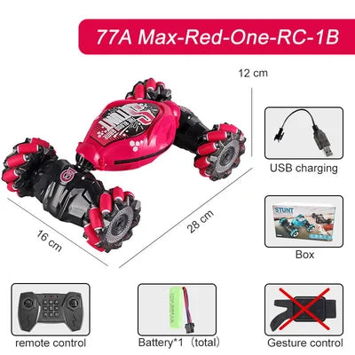 Brehn | Gestengesteuertes RC-Stunt-Auto | 4WD Allradantrieb | 2.4GHz Dual-Modus-Steuerung | 360° Rotations-Kinematik | All-Terrain-Fähigkeit | Maßstab 1:16