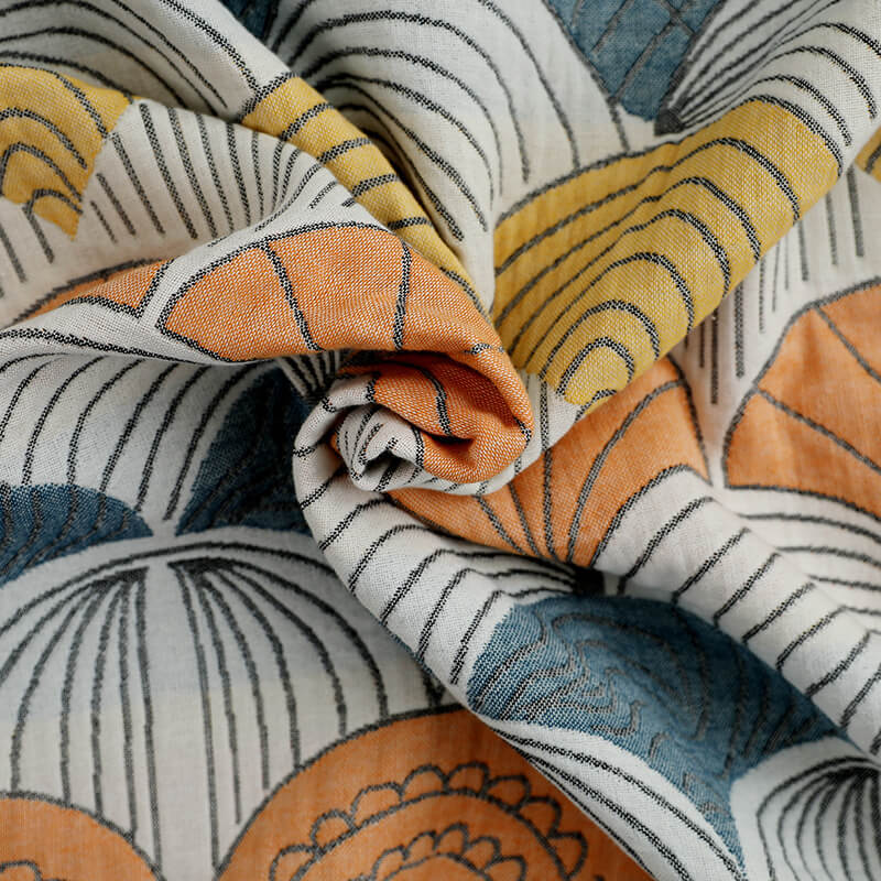 Shell Print Jacquard Baumwollhandtuch 70x140cm | Brehn