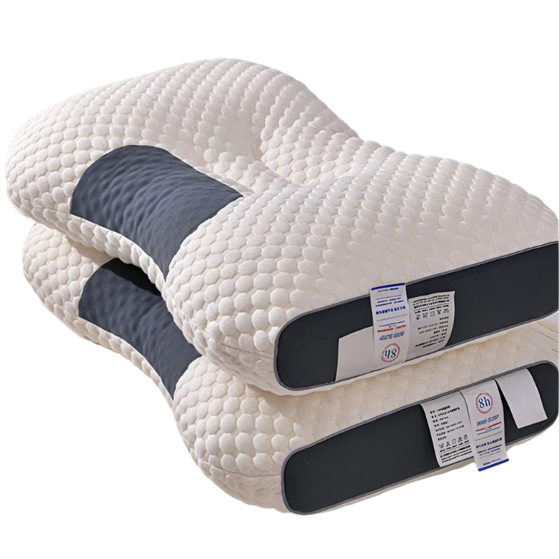 Brehn | LuxiRest Antibacterial Massage Pillow | Ergonomic Neck Support for Revitalizing Sleep and Relaxation
