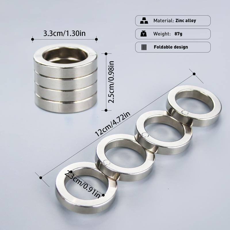 Brehn | Faltbares Vier-Ring-Rostfrei-Fidget-Spielzeug