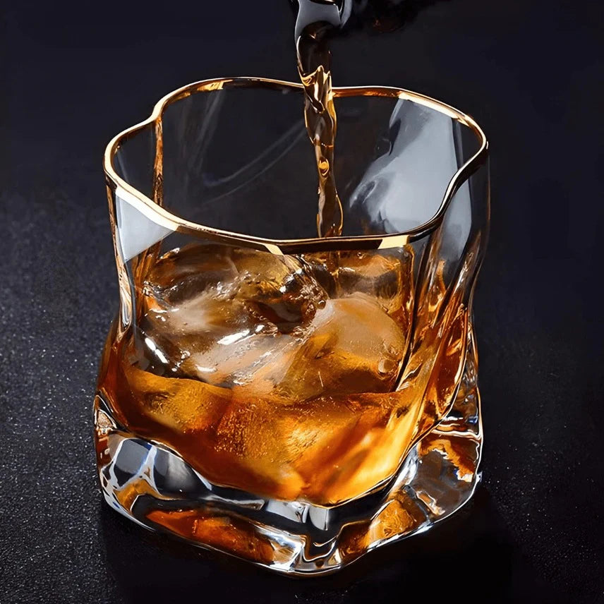 Texturiertes Whiskeyglas 2-teilige Set Brehn