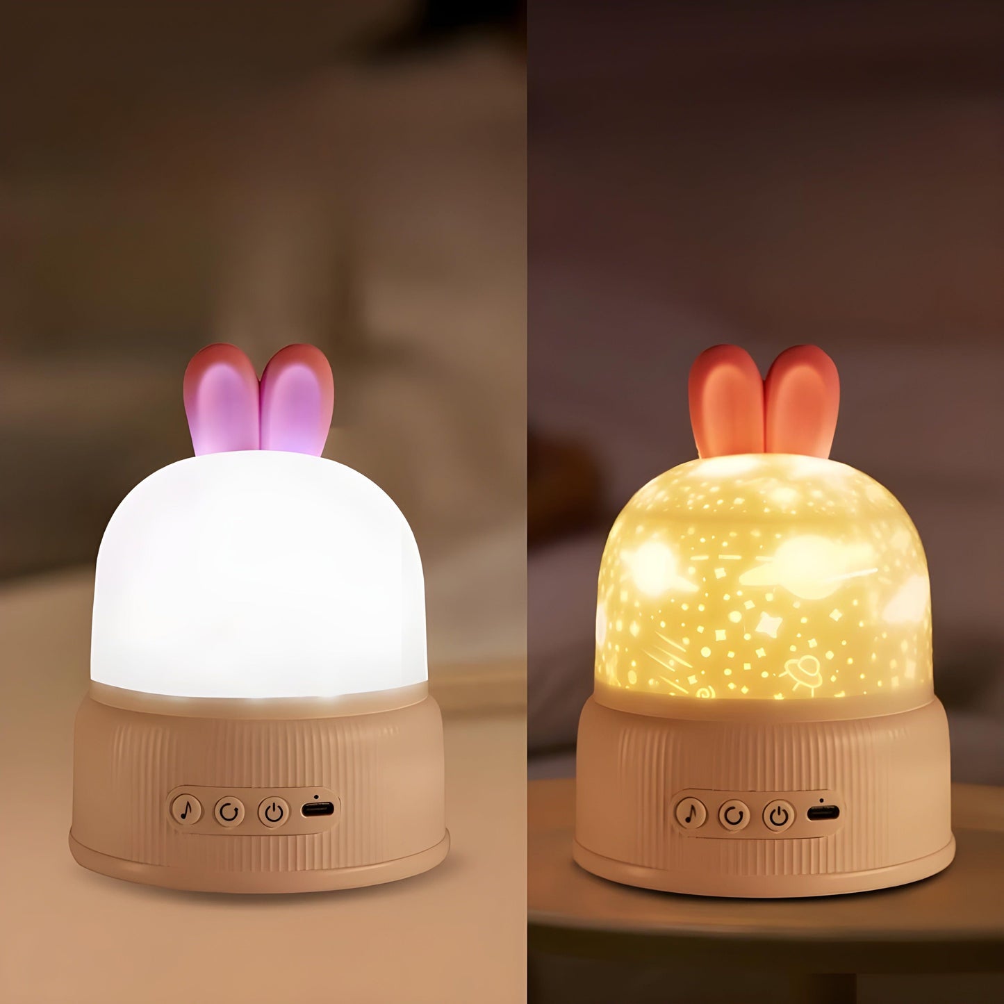 BunnyBeam Licht - Leger Süßer Hase Projektor Nachtlicht für Kinder | Brehn