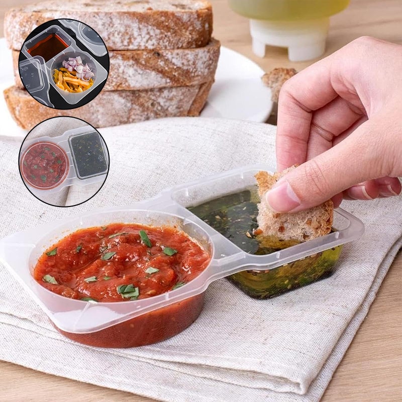 Brehn | Doppeltes Fach Snackbehälter mit Deckel