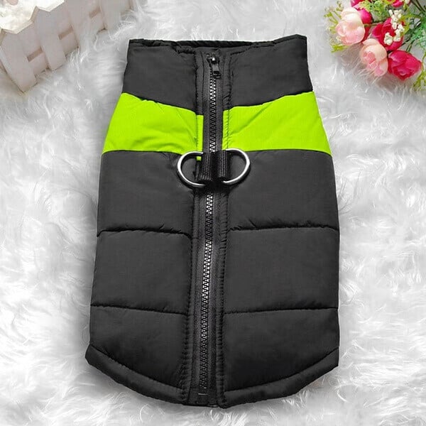 XXL Dog Vest Outdoor S-7XL | Warmer, Waterproof Dog Coat with Integrated Leash Attachment