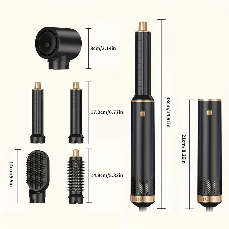 Brehn | ProStyler 5-in-1 Haistyling-Set - Fön, Lockenstab und Glätteisenbürste