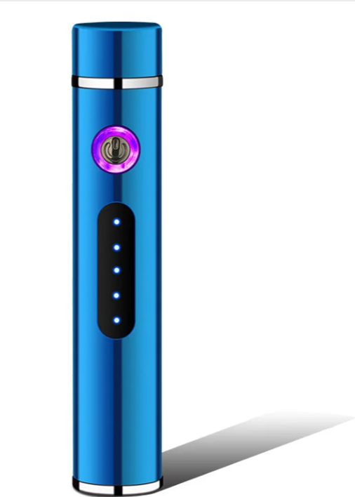 Brehn | Voltrino Zylinder USB-Feuerzeug | Doppelbogen-Technologie | Wiederaufladbar & winddicht | Edelmetallgehäuse für Männer