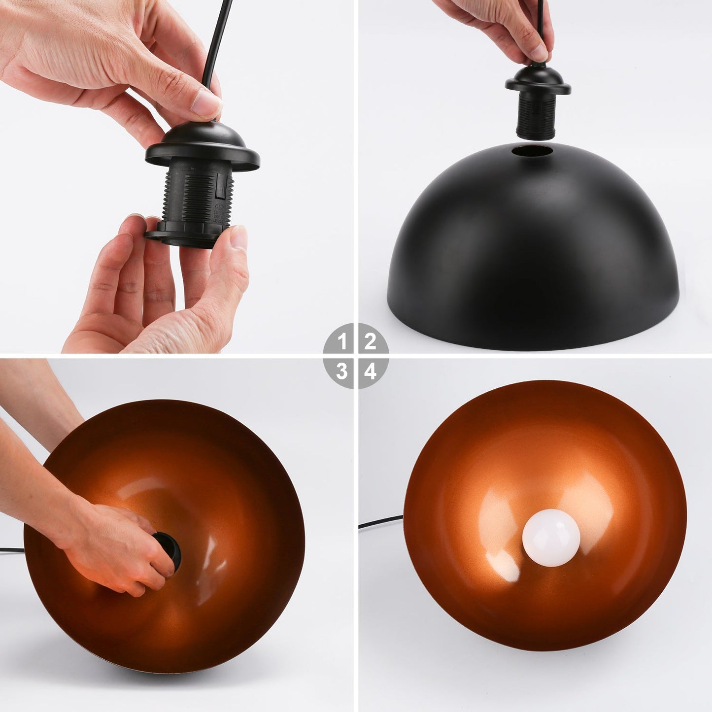 Retro Lampenschirm aus Metall 2 Stücke | Brehn
