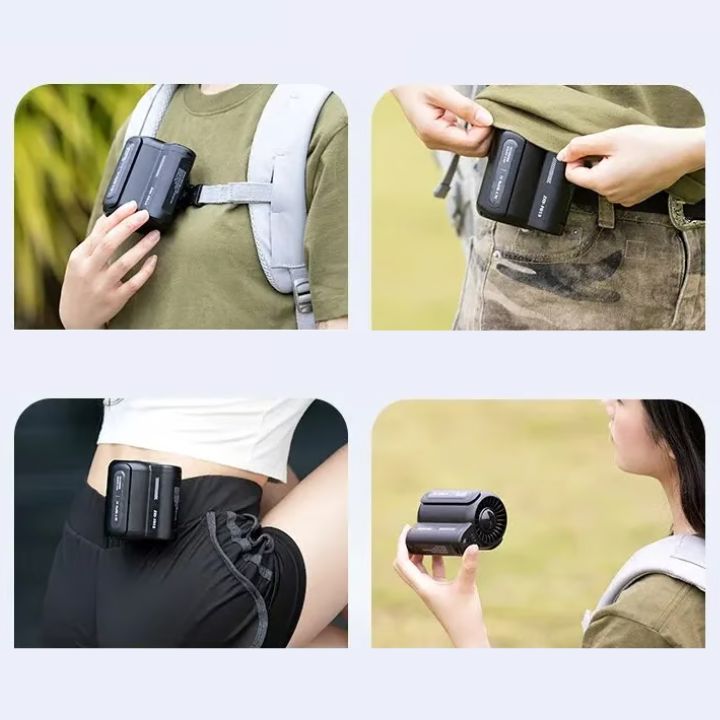 Tragbarer Gürtelventilator mit Clip – Leise, kabellos für unterwegs | Brehn