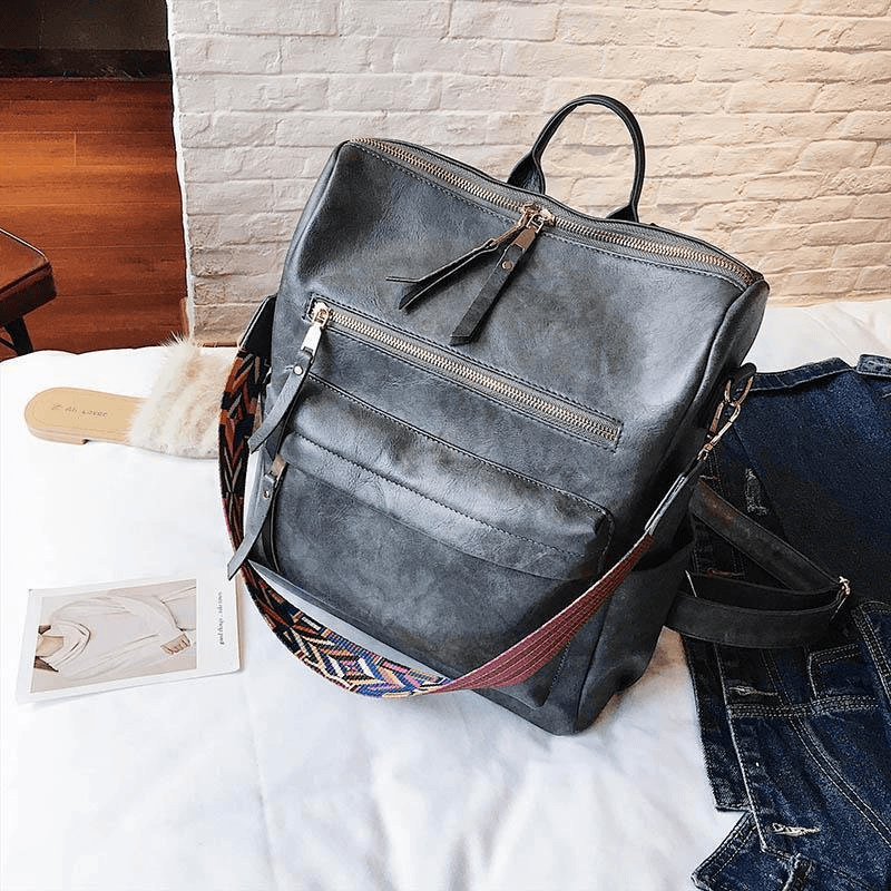 Brehn | Vintage PU-Leder Rucksack